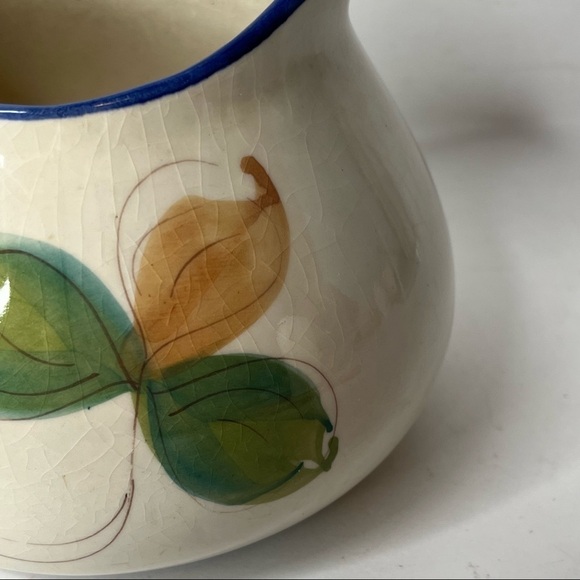 Vintage Floral Ceramic Pitcher Hand Painted Made in‎ Portugal Garden Pottery - Picture 3 of 9